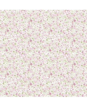 Papel pintado flores rosa y...